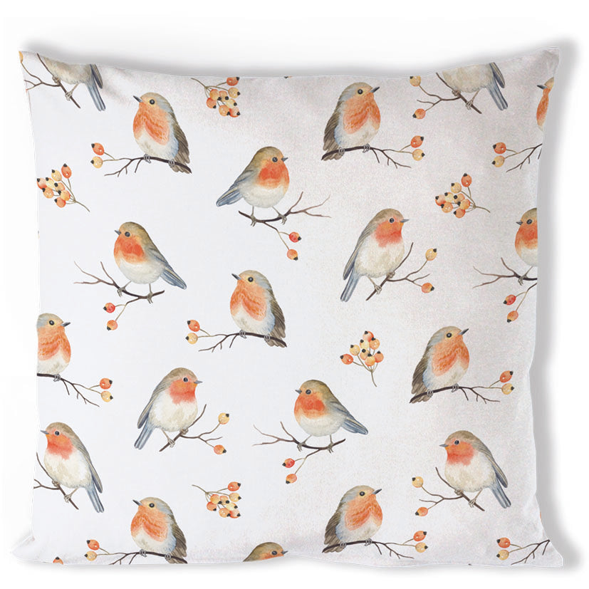 Coussin (Housse) - Famille Robin (40 x 40 CM)