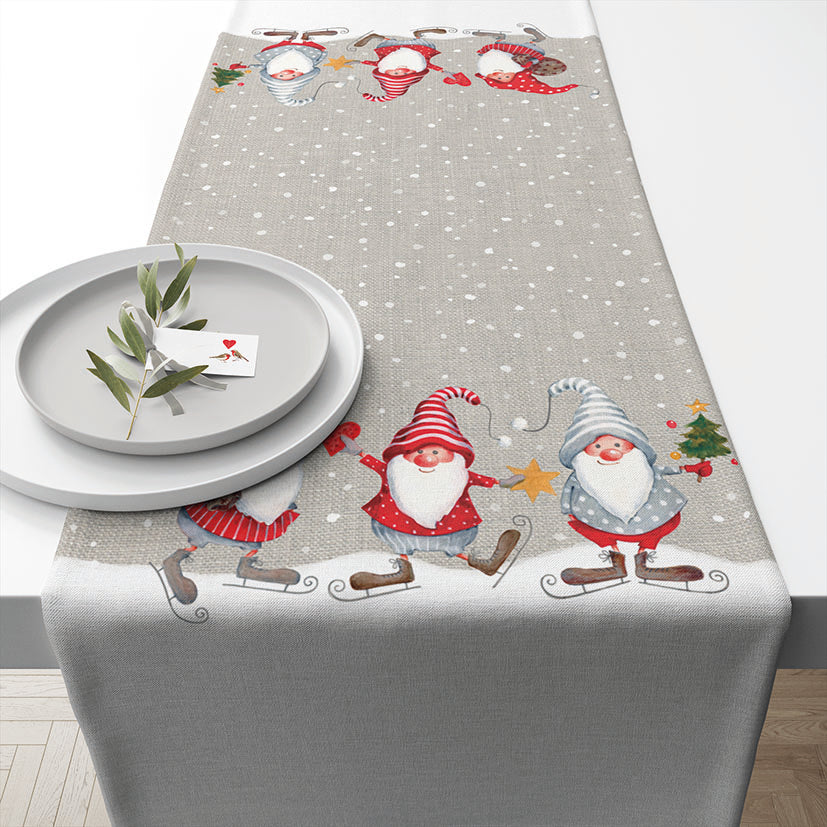 
                
                    Load image into Gallery viewer, TABLE RUNNER (Cotton) - Skating Dwarfs
                
            