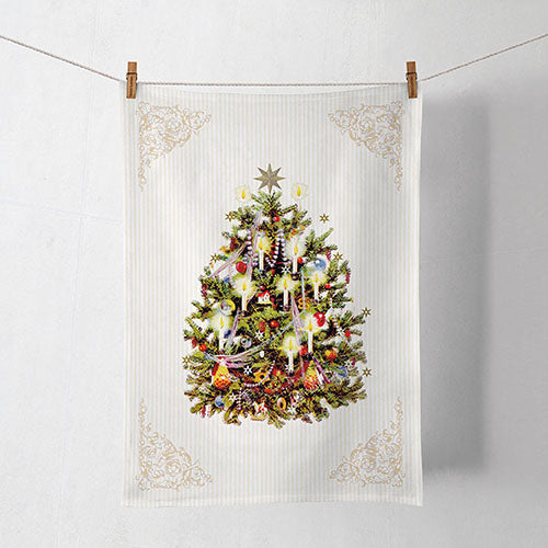
                
                    Load image into Gallery viewer, Kitchen Towel - X-Mas Tree CREAM
                
            