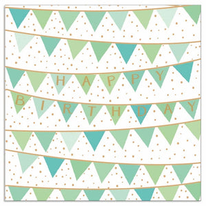 
                
                    Load image into Gallery viewer, Lunch Napkin - Happy Birthday Banner GREEN-BLUE
                
            