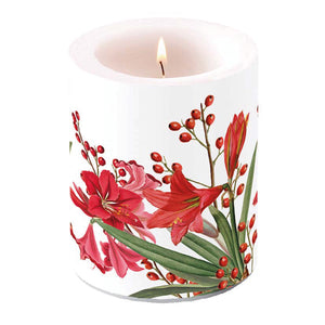 Candle LARGE - Christmas Bouquet WHITE