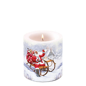 Candle SMALL - Santa On Sledge