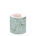 Candle SMALL - Mistletoe All Over GREEN