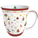 MUG (Fine Bone China) - Ornements All Over RED (400 mL)