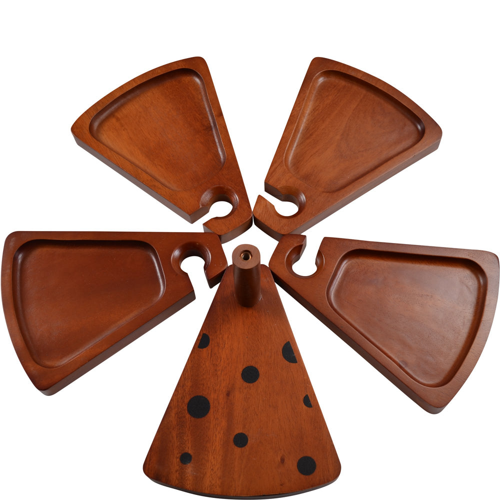 Wooden Appetizer Tray - CHEESE Cambridge Mahogany Design