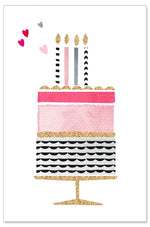 Greeting Card (Birthday) - Glitter Cake