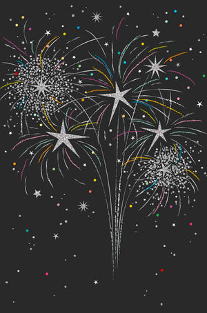 Greeting Card (Christmas) - Glitter Fireworks