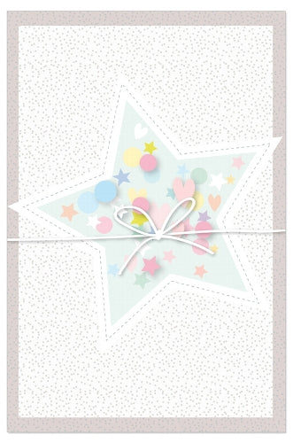 Greeting Card (Baby) - 3D Star with Confetti