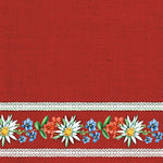 Serviette Déjeuner - Fleurs Bavaroises ROUGE