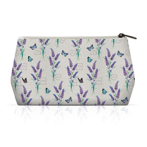 
                
                    Load image into Gallery viewer, CANVAS Cosmetic Bag - Lavender with Love CREAM
                
            