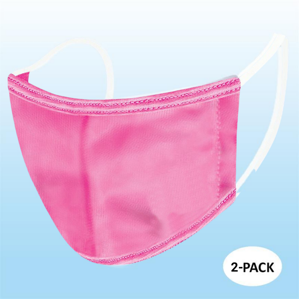 Face Mask - Pink (Adult) - 2 PACK
