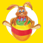 Lunch Napkin - Easter Jumping Jack YELLOW