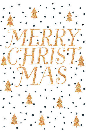 Greeting Card (Christmas) - Merry Christmas Glitter