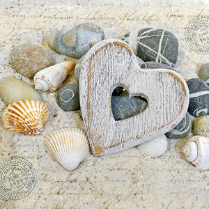 
                
                    Load image into Gallery viewer, Cocktail Napkin - Heart and Stones
                
            