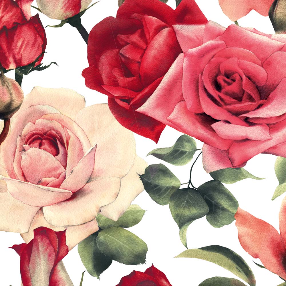 
                
                    Load image into Gallery viewer, Lunch Napkin - Roses WHITE
                
            