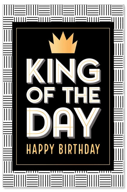 Greeting Card (Birthday) - King of the Day BLACK