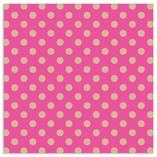 
                
                    Load image into Gallery viewer, Lunch Napkin - GOLD Dots on HOT PINK
                
            