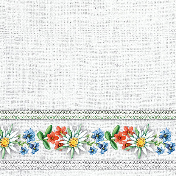 Lunch Napkin - Bavarian Flowers STONE