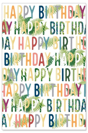 Greeting Card (Birthday) - Happy Birthday Text TROPICAL