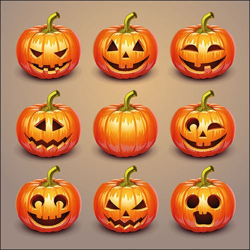 Lunch Napkin - Halloween Pumpkins