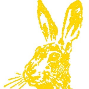 Lunch Napkin - Easter Bunny YELLOW on White