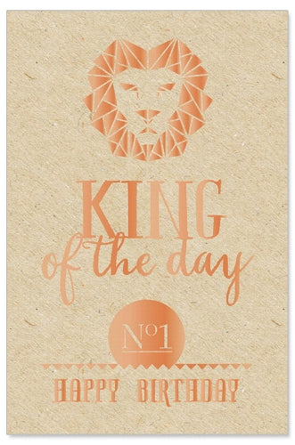 
                
                    Load image into Gallery viewer, Greeting Card (Birthday) - King of the Day LION
                
            