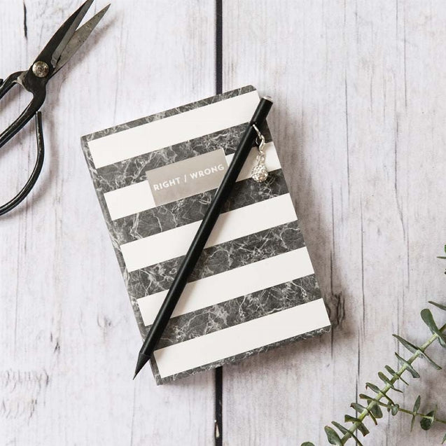 Notebook (A6) - Right / Wrong STRIPES