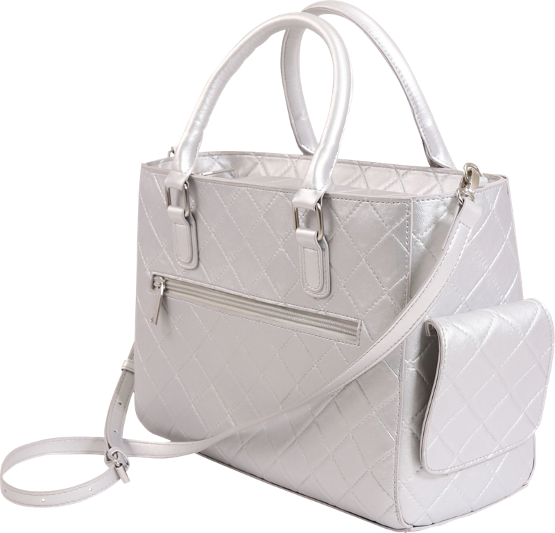 
                
                    Load image into Gallery viewer, Versa-Purse - Silver Quilted
                
            