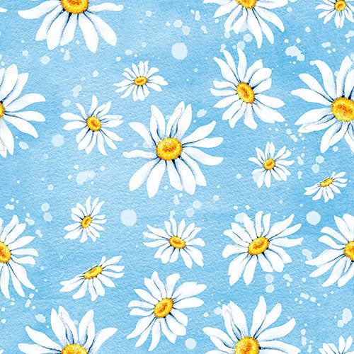 Lunch Napkin - Daisies BLUE