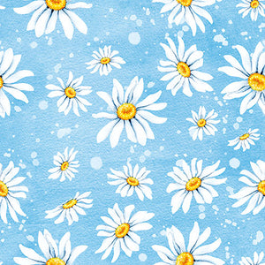 Lunch Napkin - Daisies BLUE