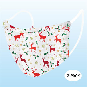 
                
                    Load image into Gallery viewer, Face Mask - Christmas Deer (Adult) - 2 PACK
                
            