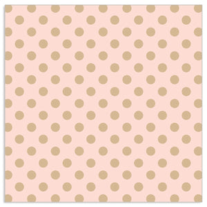 Lunch Napkin - GOLD Dots on PINK
