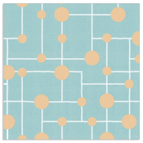 Lunch Napkin - Geo Lines and Dots BLUE