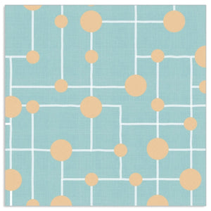 Lunch Napkin - Geo Lines and Dots BLUE