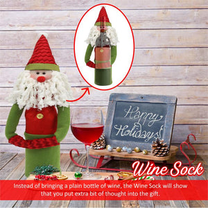 Wine Bottle Covers - Santa SOLID COLOUR