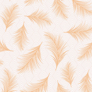 Lunch Napkin - Gold Feathers TAUPE