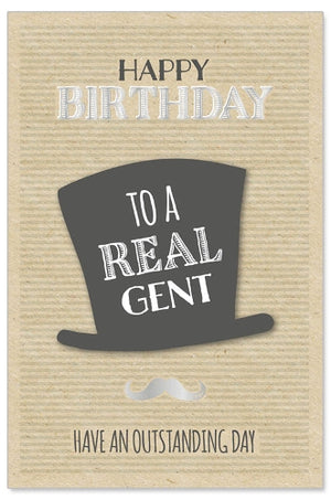 Greeting Card (Birthday) - 3D Birthday To a Real Gent