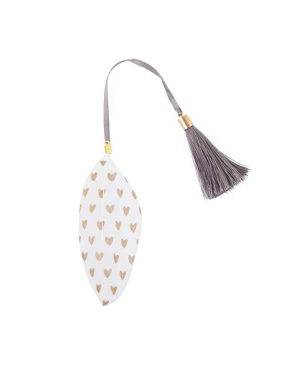 Bookmark - Feather Collection  MINI GOLD HEARTS