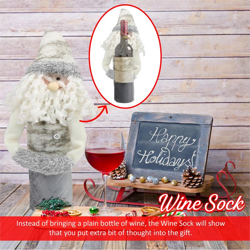 
                
                    Load image into Gallery viewer, Wine Bottle Covers - Santa WHITE
                
            