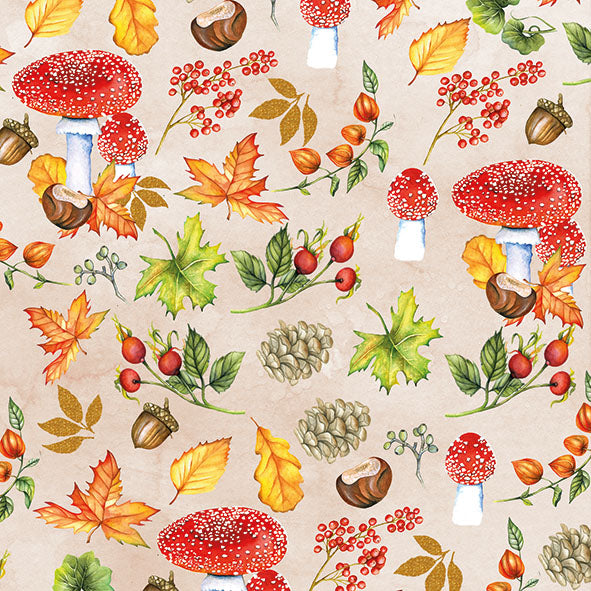 Serviette à Déjeuner - Motif Automne