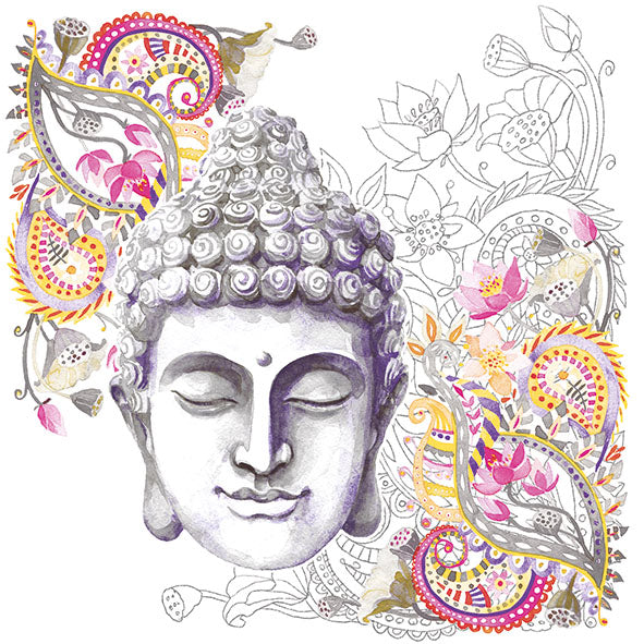 Lunch Napkin - Buddha Head STONE