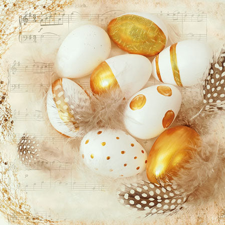 
                
                    Load image into Gallery viewer, Cocktail Napkin - Golden Eggs
                
            