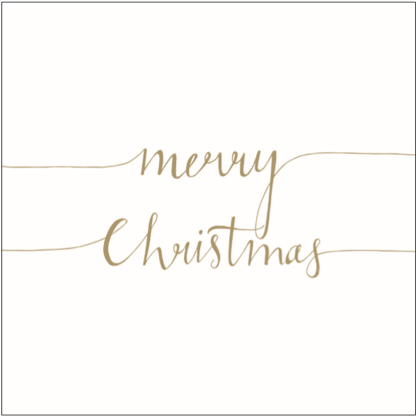 
                
                    Load image into Gallery viewer, Lunch Napkin - Christmas Note POSITIVE GOLD
                
            