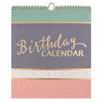 Birthday Calendar - Classy Happy Birthday Calendar GREEN/GREY/PINK