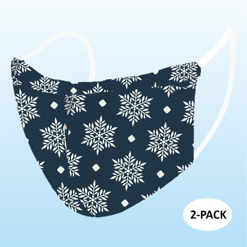 Face Mask - Snow Flake (Adult) - 2 PACK
