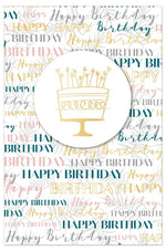 Carte de voeux (anniversaire) - Gâteau d'anniversaire 3D et texte