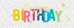LONG Greeting Card (Birthday) - Rainbow Birthday Confetti
