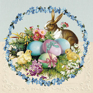 Lunch Napkin - Easter Egg Wreath