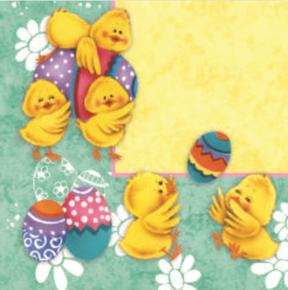 Lunch Napkin - Easter (Chicks with Eggs)