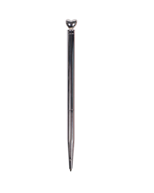 Writing Instrument - Luxury Pen with HEART Accent (SILVER)